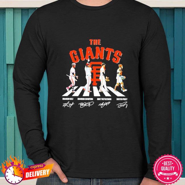 The giants abbey road brandon belt and brandon crawford and mike  yastrzemski and buster posey shirt - Kingteeshop