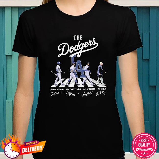 Official The Los Angeles Dodgers Abbey Road signatures t shirt