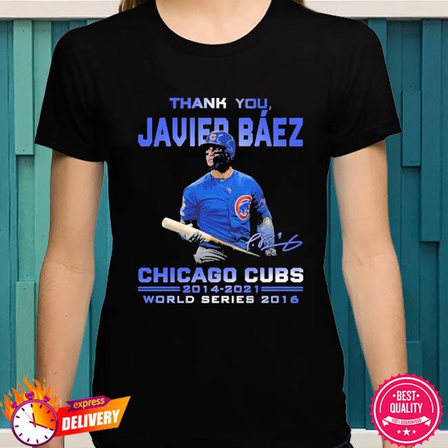 Javier Baez Chicago Cubs 2014 2021 signature shirt, hoodie, sweater, long  sleeve and tank top